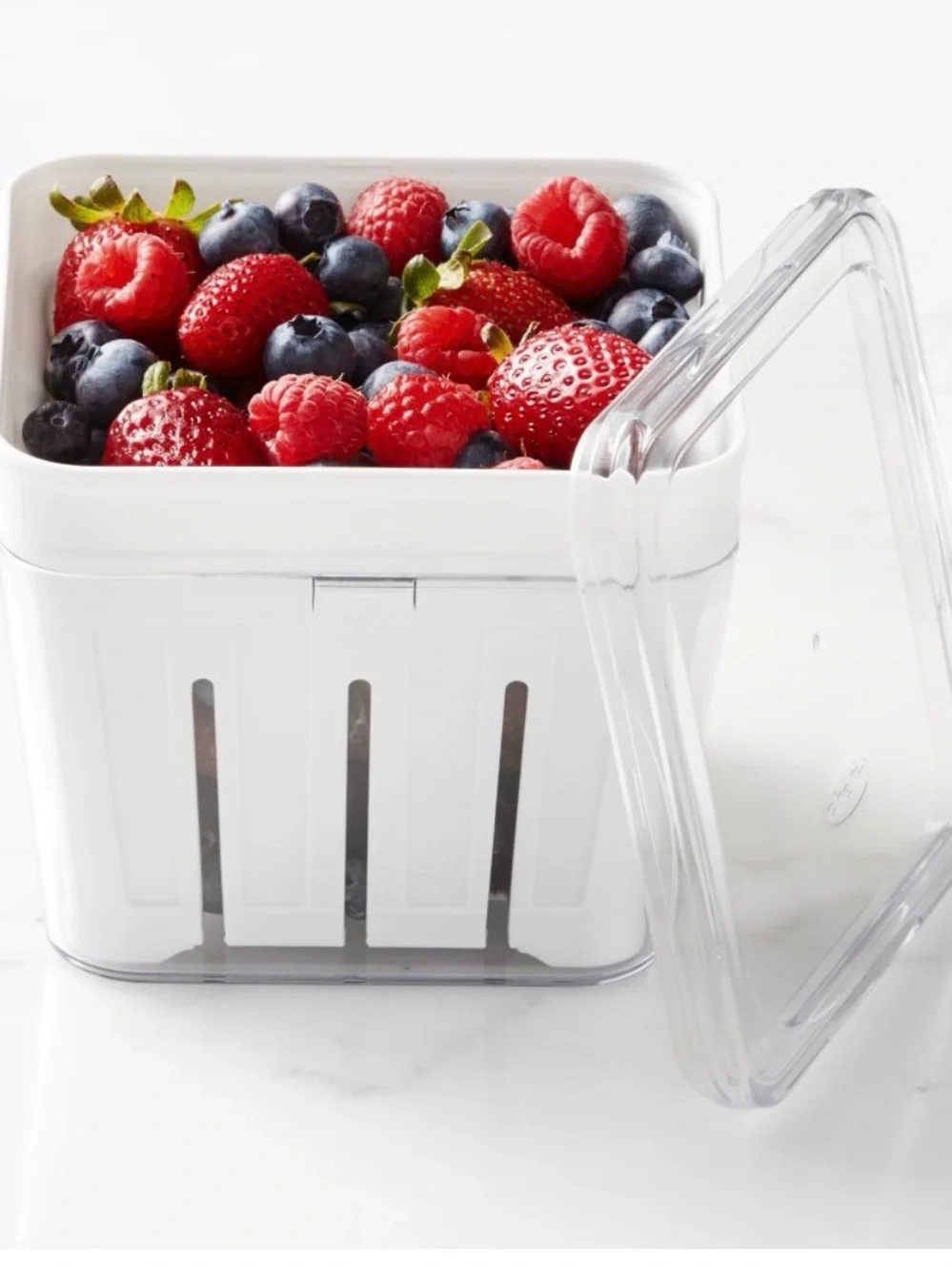 TWO Williams Sonoma Chef’n Bramble Berry Baskets - Red and White
